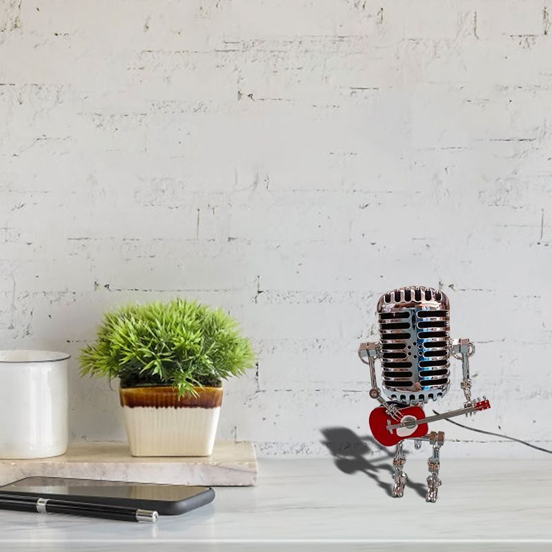 Vintage Microphone Robot Lamp11.jpg