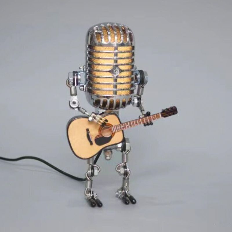 Vintage Microphone Robot Lamp6.jpg